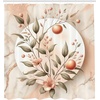 image:imageAmbesonne Peach Shower Curtain Get Naked Phrase Written on Pastel Back Fruits and Leaves Fun Playful Cloth Fabric Bathroom Decor Set with Hooks 69 W x 70 L Blush Dark Coral YellowSlate Brown and Pale Tan
