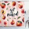 image:imageAmbesonne Peach Shower Curtain Get Naked Phrase Written on Pastel Back Fruits and Leaves Fun Playful Cloth Fabric Bathroom Decor Set with Hooks 69 W x 70 L Blush Dark Coral YellowBlush Dark Coral Yellow
