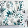 image:imageAmbesonne Turquoise Shower Curtain Green Tones Misty Woodland Scenery Featuring Mountain Range Landscape Cloth Fabric Bathroom Decor Set with Hooks 69 W x 75 L Dark Seafoam Dark TealPurpleblue Petrol Blue