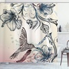 image:imageAmbesonne Turquoise Shower Curtain Green Tones Misty Woodland Scenery Featuring Mountain Range Landscape Cloth Fabric Bathroom Decor Set with Hooks 69 W x 75 L Dark Seafoam Dark TealTeal Brown