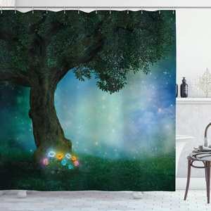 image:imageAmbesonne Flower Shower Curtain Blooming Orchid Spring Bouquet Romance Wedding Themed Natural Beauties Fragrance Cloth Fabric Bathroom Decor Set with Hooks 69 W x 84 L Off White Reseda GreenMulticolor Forest Green