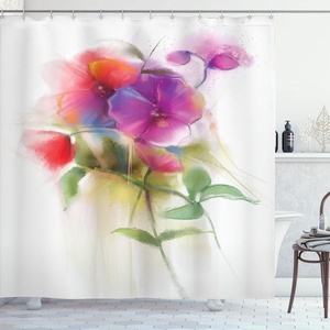 image:imageAmbesonne Flower Shower Curtain Blooming Orchid Spring Bouquet Romance Wedding Themed Natural Beauties Fragrance Cloth Fabric Bathroom Decor Set with Hooks 69 W x 84 L Off White Reseda GreenOff White Reseda Green