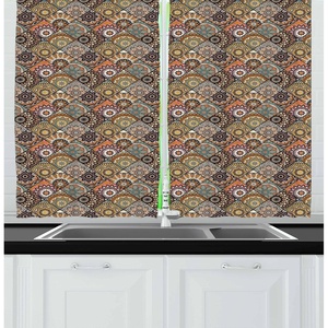 image:imageAmbesonne Sloth Kitchen Curtains Cartoon Character Sleeping on Branch Jungle Animal in Night Sky Theme Window Drapes 2 Panel Set for Kitchen Cafe Decor 55 x 39 Plum Brown GreenCocoa Teal Multicolor