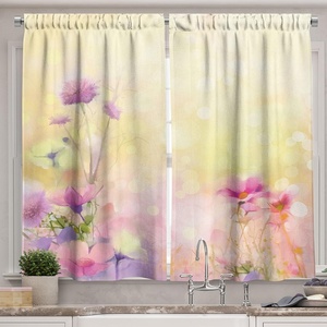 image:imageAmbesonne Sloth Kitchen Curtains Cartoon Character Sleeping on Branch Jungle Animal in Night Sky Theme Window Drapes 2 Panel Set for Kitchen Cafe Decor 55 x 39 Plum Brown GreenYellow Pink