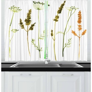 image:imageAmbesonne Sloth Kitchen Curtains Cartoon Character Sleeping on Branch Jungle Animal in Night Sky Theme Window Drapes 2 Panel Set for Kitchen Cafe Decor 55 x 39 Plum Brown GreenVermilion Dark Green