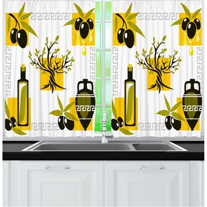 image:imageAmbesonne Sloth Kitchen Curtains Cartoon Character Sleeping on Branch Jungle Animal in Night Sky Theme Window Drapes 2 Panel Set for Kitchen Cafe Decor 55 x 39 Plum Brown GreenWhite Mustard