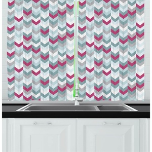 image:imageAmbesonne Sloth Kitchen Curtains Cartoon Character Sleeping on Branch Jungle Animal in Night Sky Theme Window Drapes 2 Panel Set for Kitchen Cafe Decor 55 x 39 Plum Brown GreenTurquoise Pale Grey Magenta