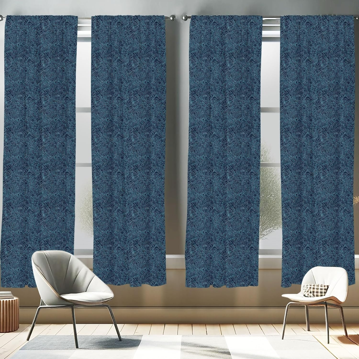 image:imageAmbesonne Paisley Curtains Bohemian Design Creamy Neutral Colored Ornament Ethnic Floral Leafy Window Treatments 2 Panel Set for Living Room Bedroom Pair of  28 x 63 Ivory Pale Sepia DimgrayTurquoise Blue