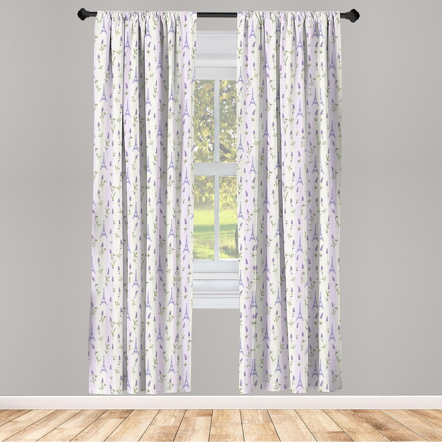 image:imageAmbesonne Paisley Curtains Bohemian Design Creamy Neutral Colored Ornament Ethnic Floral Leafy Window Treatments 2 Panel Set for Living Room Bedroom Pair of  28 x 63 Ivory Pale Sepia DimgrayPurple White