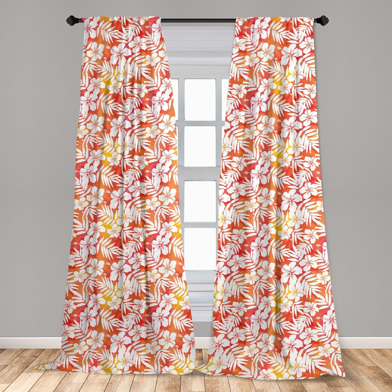 image:imageAmbesonne Paisley Curtains Bohemian Design Creamy Neutral Colored Ornament Ethnic Floral Leafy Window Treatments 2 Panel Set for Living Room Bedroom Pair of  28 x 63 Ivory Pale Sepia DimgrayYellow White