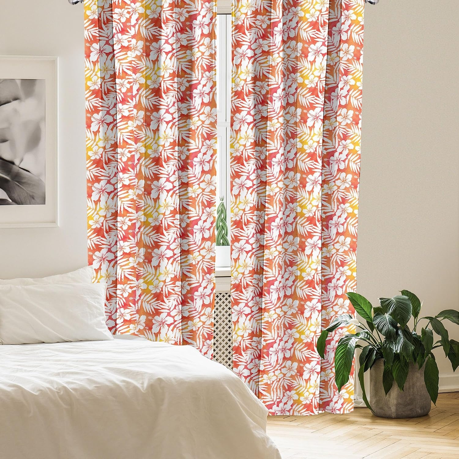 image:imageAmbesonne Paisley Curtains Bohemian Design Creamy Neutral Colored Ornament Ethnic Floral Leafy Window Treatments 2 Panel Set for Living Room Bedroom Pair of  28 x 63 Ivory Pale Sepia DimgrayYellow White
