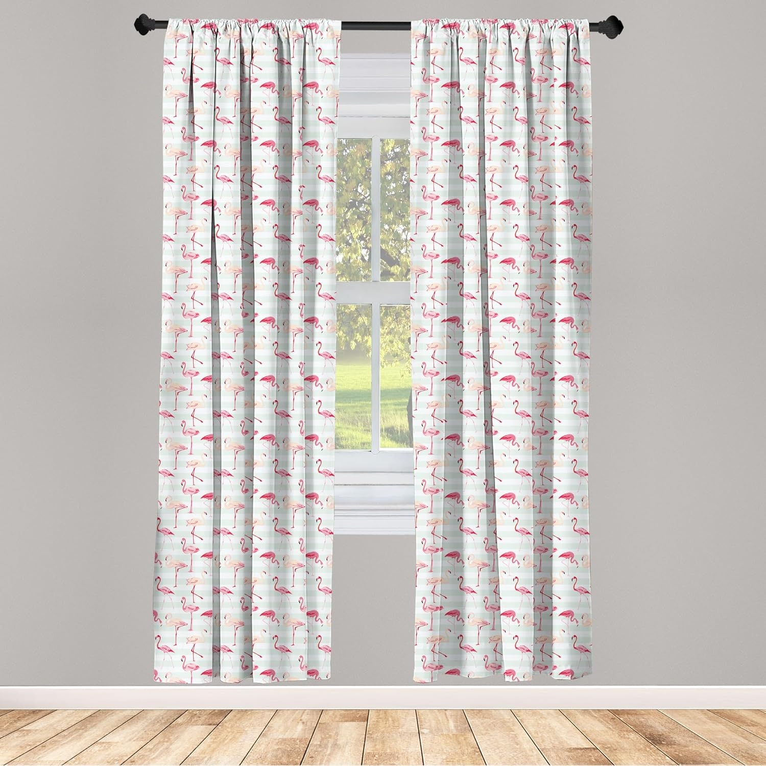 image:imageAmbesonne Paisley Curtains Bohemian Design Creamy Neutral Colored Ornament Ethnic Floral Leafy Window Treatments 2 Panel Set for Living Room Bedroom Pair of  28 x 63 Ivory Pale Sepia DimgrayMint Green Pink