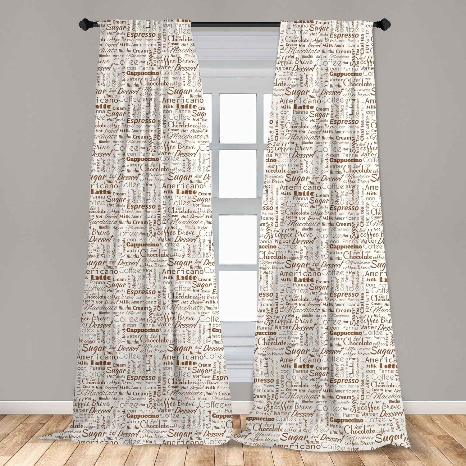 image:imageAmbesonne Paisley Curtains Bohemian Design Creamy Neutral Colored Ornament Ethnic Floral Leafy Window Treatments 2 Panel Set for Living Room Bedroom Pair of  28 x 63 Ivory Pale Sepia DimgrayUmber Cream