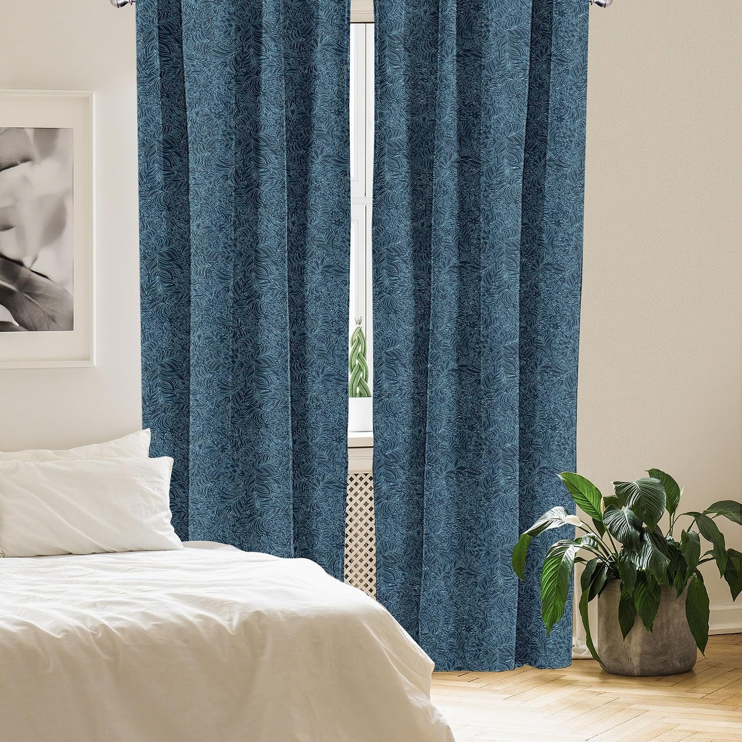 image:imageAmbesonne Paisley Curtains Bohemian Design Creamy Neutral Colored Ornament Ethnic Floral Leafy Window Treatments 2 Panel Set for Living Room Bedroom Pair of  28 x 63 Ivory Pale Sepia DimgrayTurquoise Blue