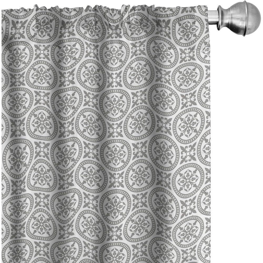 image:imageAmbesonne Paisley Curtains Bohemian Design Creamy Neutral Colored Ornament Ethnic Floral Leafy Window Treatments 2 Panel Set for Living Room Bedroom Pair of  28 x 63 Ivory Pale Sepia DimgrayWhite and Grey