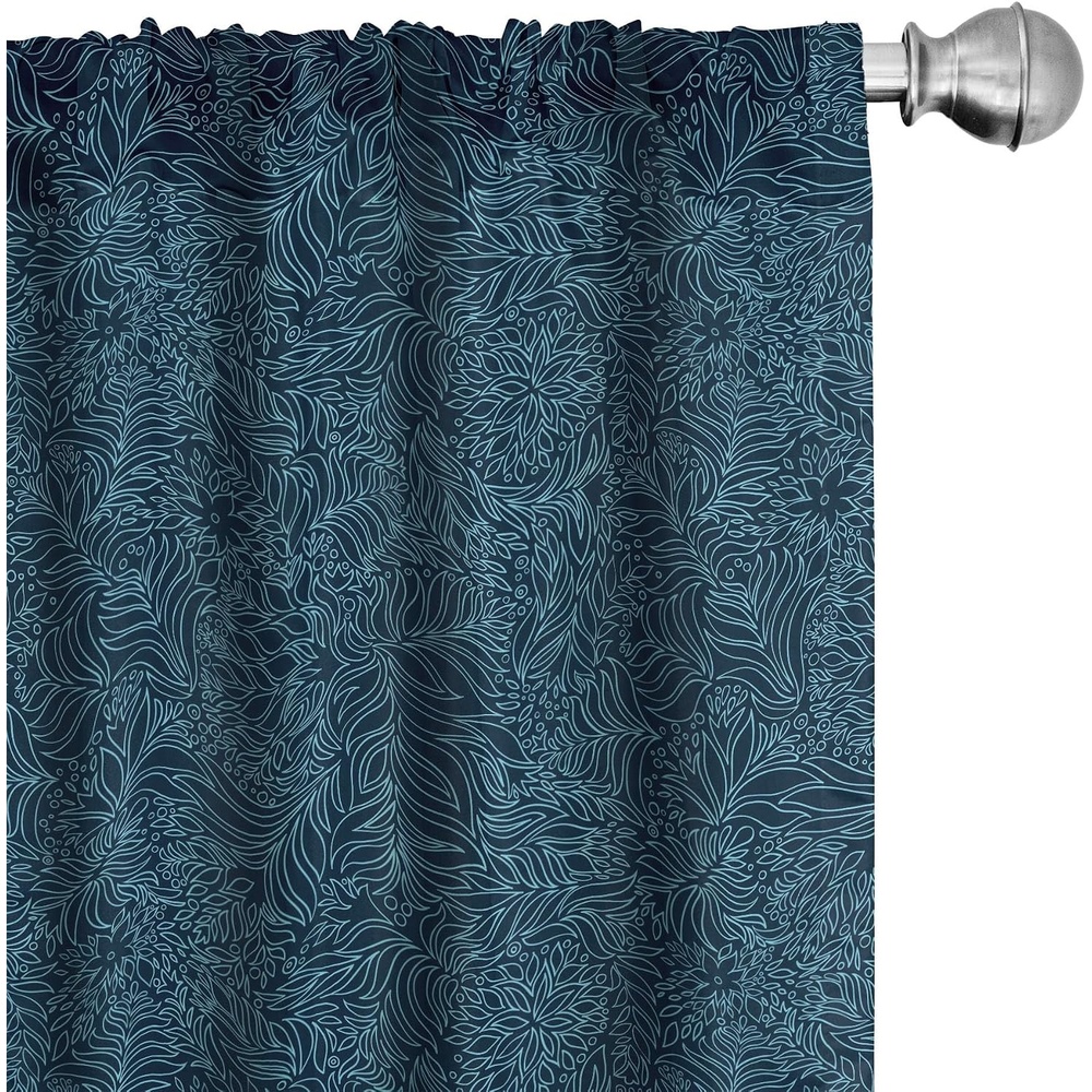 image:imageAmbesonne Paisley Curtains Bohemian Design Creamy Neutral Colored Ornament Ethnic Floral Leafy Window Treatments 2 Panel Set for Living Room Bedroom Pair of  28 x 63 Ivory Pale Sepia DimgrayTurquoise Blue