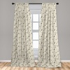 image:imageAmbesonne Animal Print Window Curtains Savannah Pattern Cheetah Skin Print Fauna Theme in Neutral Colors Print Lightweight Decor 2Panel Set with Rod Pocket Pair of  28 x 63 Beige and BrownSepia Charcoal