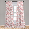 image:imageAmbesonne Floral Curtains Exquisite Floral Inspired Vibrant Toned Branch Blush Baroque Curls Image Window Treatments 2 Panel Set for Living Room Bedroom Pair of  28 x 95 Maroon RoseReseda Green
