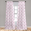image:imageAmbesonne Floral Curtains Exquisite Floral Inspired Vibrant Toned Branch Blush Baroque Curls Image Window Treatments 2 Panel Set for Living Room Bedroom Pair of  28 x 95 Maroon RoseHot Pink White