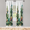 image:imageAmbesonne Floral Curtains Exquisite Floral Inspired Vibrant Toned Branch Blush Baroque Curls Image Window Treatments 2 Panel Set for Living Room Bedroom Pair of  28 x 95 Maroon RoseFern Green Salmon White