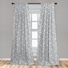 image:imageAmbesonne Floral Curtains Exquisite Floral Inspired Vibrant Toned Branch Blush Baroque Curls Image Window Treatments 2 Panel Set for Living Room Bedroom Pair of  28 x 95 Maroon RoseDimgrey White