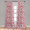 image:imageAmbesonne Floral Curtains Exquisite Floral Inspired Vibrant Toned Branch Blush Baroque Curls Image Window Treatments 2 Panel Set for Living Room Bedroom Pair of  28 x 95 Maroon RoseCoral Grey