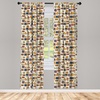 image:imageAmbesonne Floral Curtains Exquisite Floral Inspired Vibrant Toned Branch Blush Baroque Curls Image Window Treatments 2 Panel Set for Living Room Bedroom Pair of  28 x 95 Maroon RoseMustard