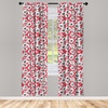 image:imageAmbesonne Floral Curtains Exquisite Floral Inspired Vibrant Toned Branch Blush Baroque Curls Image Window Treatments 2 Panel Set for Living Room Bedroom Pair of  28 x 95 Maroon RoseCoral Grey