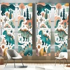 image:imageAmbesonne Floral Window Curtains Minimalist Design Cozy Neutral Farmhouse Plaid with Leaves and Flowers Lightweight Decorative 2Panel Set amp Rod Pocket Pair of  28 x 95 Sage Green Blue YellowPetrol Blue Teal Salmon