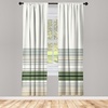 image:imageAmbesonne Floral Window Curtains Minimalist Design Cozy Neutral Farmhouse Plaid with Leaves and Flowers Lightweight Decorative 2Panel Set amp Rod Pocket Pair of  28 x 95 Sage Green Blue YellowEggshell Olive Green