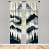 image:imageAmbesonne Floral Window Curtains Minimalist Design Cozy Neutral Farmhouse Plaid with Leaves and Flowers Lightweight Decorative 2Panel Set amp Rod Pocket Pair of  28 x 95 Sage Green Blue YellowDark Petrol Blue Eggshell