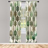 image:imageAmbesonne Floral Window Curtains Minimalist Design Cozy Neutral Farmhouse Plaid with Leaves and Flowers Lightweight Decorative 2Panel Set amp Rod Pocket Pair of  28 x 95 Sage Green Blue YellowEggshell Caramel Teal