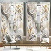 image:imageAmbesonne Floral Window Curtains Minimalist Design Cozy Neutral Farmhouse Plaid with Leaves and Flowers Lightweight Decorative 2Panel Set amp Rod Pocket Pair of  28 x 95 Sage Green Blue YellowGrey and Pale Coffee