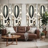 image:imageAmbesonne Neutral Window Curtains Pack of 2 Cartoonish Bears Nordic Scandi Themed Leaves Botanical Hearts Minimal Tones Lightweight Set with Rod Pocket 4 Panels of  28 x 95 Grey Tan and IvoryDusk Dark Teal Ecru