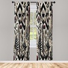 image:imageAmbesonne Neutral Window Curtains Pack of 2 Cartoonish Bears Nordic Scandi Themed Leaves Botanical Hearts Minimal Tones Lightweight Set with Rod Pocket 4 Panels of  28 x 95 Grey Tan and IvoryEggshell Ruby Dark Grey
