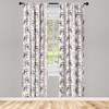 image:imageAmbesonne Neutral Window Curtains Pack of 2 Cartoonish Bears Nordic Scandi Themed Leaves Botanical Hearts Minimal Tones Lightweight Set with Rod Pocket 4 Panels of  28 x 95 Grey Tan and IvoryRose Blue