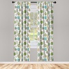 image:imageAmbesonne Neutral Window Curtains Pack of 2 Cartoonish Bears Nordic Scandi Themed Leaves Botanical Hearts Minimal Tones Lightweight Set with Rod Pocket 4 Panels of  28 x 95 Grey Tan and IvoryLime Green