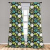 image:imageAmbesonne Neutral Window Curtains Pack of 2 Cartoonish Bears Nordic Scandi Themed Leaves Botanical Hearts Minimal Tones Lightweight Set with Rod Pocket 4 Panels of  28 x 95 Grey Tan and IvoryBlack Green