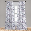 image:imageAmbesonne Neutral Window Curtains Pack of 2 Cartoonish Bears Nordic Scandi Themed Leaves Botanical Hearts Minimal Tones Lightweight Set with Rod Pocket 4 Panels of  28 x 95 Grey Tan and IvoryPurple Blue