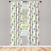 image:imageAmbesonne Neutral Window Curtains Pack of 2 Cartoonish Bears Nordic Scandi Themed Leaves Botanical Hearts Minimal Tones Lightweight Set with Rod Pocket 4 Panels of  28 x 95 Grey Tan and IvoryBlue Pink