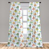 image:imageAmbesonne Neutral Window Curtains Pack of 2 Cartoonish Bears Nordic Scandi Themed Leaves Botanical Hearts Minimal Tones Lightweight Set with Rod Pocket 4 Panels of  28 x 95 Grey Tan and IvoryBlue Pink