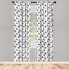 image:imageAmbesonne Neutral Window Curtains Pack of 2 Cartoonish Bears Nordic Scandi Themed Leaves Botanical Hearts Minimal Tones Lightweight Set with Rod Pocket 4 Panels of  28 x 95 Grey Tan and IvoryBlack White