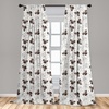 image:imageAmbesonne Neutral Window Curtains Pack of 2 Cartoonish Bears Nordic Scandi Themed Leaves Botanical Hearts Minimal Tones Lightweight Set with Rod Pocket 4 Panels of  28 x 95 Grey Tan and IvoryBrown Beige