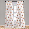 image:imageAmbesonne Neutral Window Curtains Pack of 2 Cartoonish Bears Nordic Scandi Themed Leaves Botanical Hearts Minimal Tones Lightweight Set with Rod Pocket 4 Panels of  28 x 95 Grey Tan and IvorySeafoam Orange