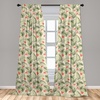 image:imageAmbesonne Neutral Window Curtains Pack of 2 Cartoonish Bears Nordic Scandi Themed Leaves Botanical Hearts Minimal Tones Lightweight Set with Rod Pocket 4 Panels of  28 x 95 Grey Tan and IvorySalmon Peach