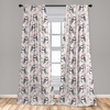 image:imageAmbesonne Neutral Window Curtains Pack of 2 Cartoonish Bears Nordic Scandi Themed Leaves Botanical Hearts Minimal Tones Lightweight Set with Rod Pocket 4 Panels of  28 x 95 Grey Tan and IvoryRose Blue
