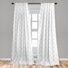 image:imageAmbesonne Neutral Window Curtains Pack of 2 Cartoonish Bears Nordic Scandi Themed Leaves Botanical Hearts Minimal Tones Lightweight Set with Rod Pocket 4 Panels of  28 x 95 Grey Tan and IvoryCharcoal Grey