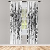 image:imageAmbesonne Neutral Window Curtains Pack of 2 Exotic Botanical Illustration of Leaves Pastel Tones Ferns and Palms Lightweight Set amp Rod Pocket 4 Panels of  28 x 63 Pale Reseda Green CoconutPearl Charcoal Grey