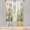 image:imageAmbesonne Neutral Window Curtains Pack of 2 Exotic Botanical Illustration of Leaves Pastel Tones Ferns and Palms Lightweight Set amp Rod Pocket 4 Panels of  28 x 63 Pale Reseda Green CoconutApricot Purpleblue Beige