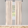 image:imageAmbesonne Paisley Curtains Delicate Bohemian Leafy Motives on Stripes in Neutral Muted Colors Window Treatments 2 Panel Set for Living Room Bedroom Pair of  28 x 63 Warm Taupe Ivory and SepiaPeach Cream